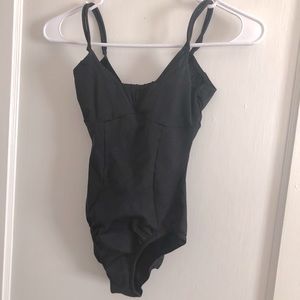 Bloch Black Camisole Leotard with Unique Pinching